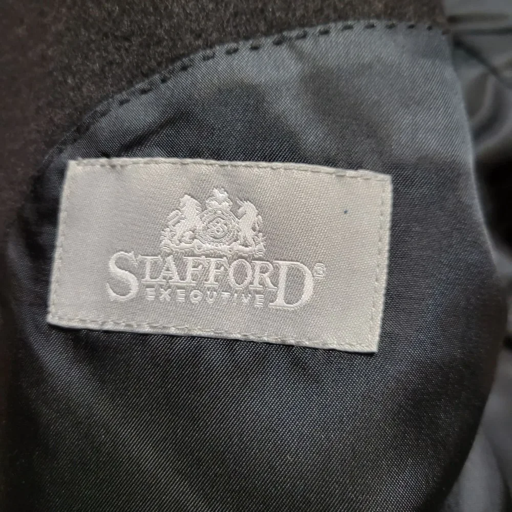 Stafford Camel Hair Classic Black Men's Blazer